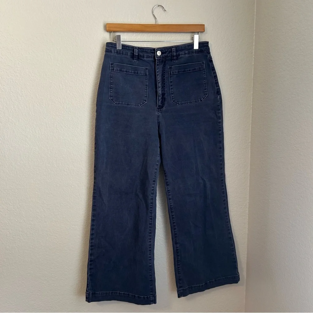Rolla’s Sailor High Rise Wide Leg Ankle Length Jeans W/Patch Front Pockets, 31 - Picture 2 of 14